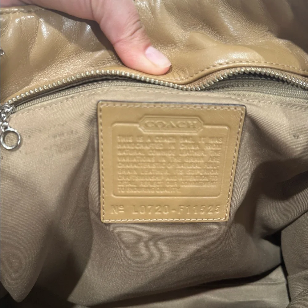 Coach Tan Leather Tote Bag